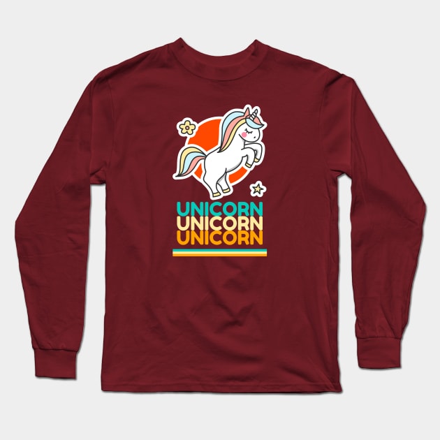 Unicorn lover gift Long Sleeve T-Shirt by Fahrenheit123